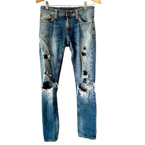 Nudie Jeans Organic Distressed Denim Jeans